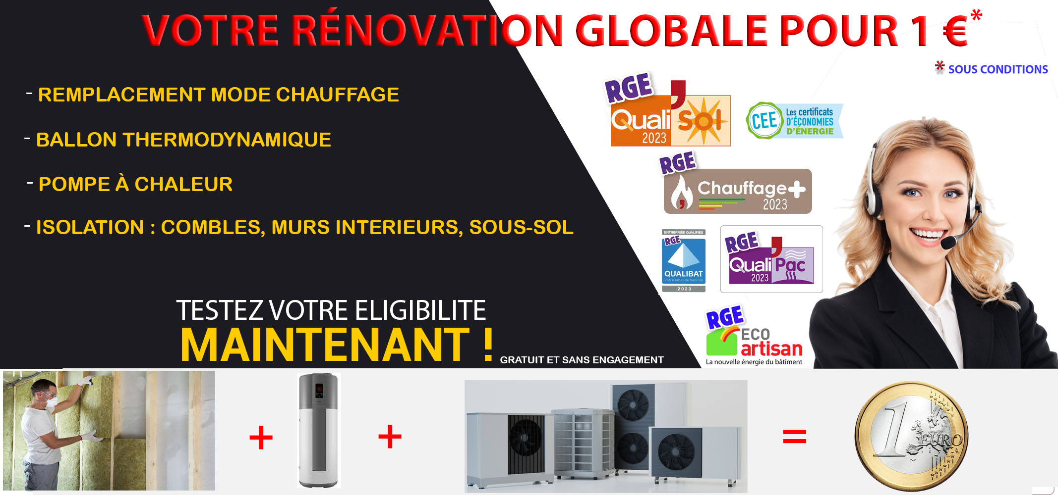 Isolation des combles 1 euro Neuilly en Thelle 60530